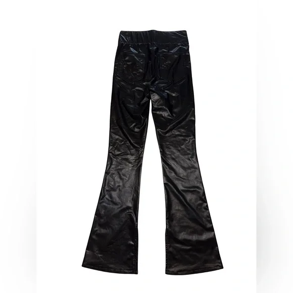 SMYM Nashville Faux Leather Pull On Flare Pants - Picture 5 of 7